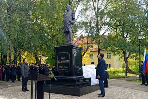 Uroczystość odsłonięcia pomnika Michaiła Nikołajewicza Murawjowa w Królewcu, 18 października 2023 r. Fot. kgd.ru