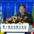Wiceprzewodniczący chińskiej Centralnej Komisji Wojskowej Zhang Youxia podczas ceremonii otwarcia 10. Pekińskiego Forum Xiangshan Fot. news.cgtn.com
