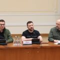 Premier Mateusz Morawiecki, prezyden Wołodymyr Zełenski i premier Ukrainy Szmyhal