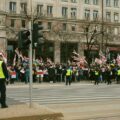 Białorusini na wiecu w Warszawie