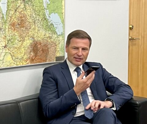 Minister obrony Estonii Hanno Pevkur Fot. @HPevkur