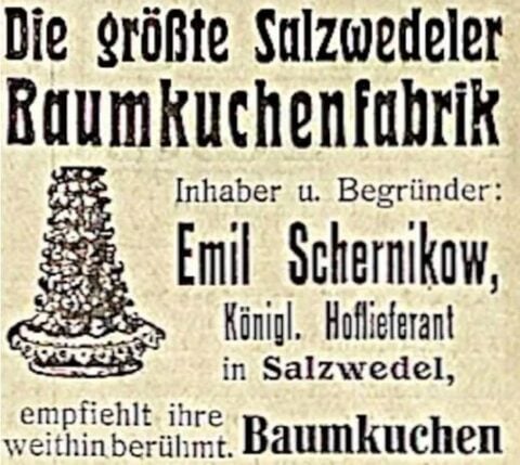 Prasowe reklamy Baumkuchena często pojawiały się w niemieckiej prasie przełomu XIX i XX wieku…uwe-spiekermann.com 