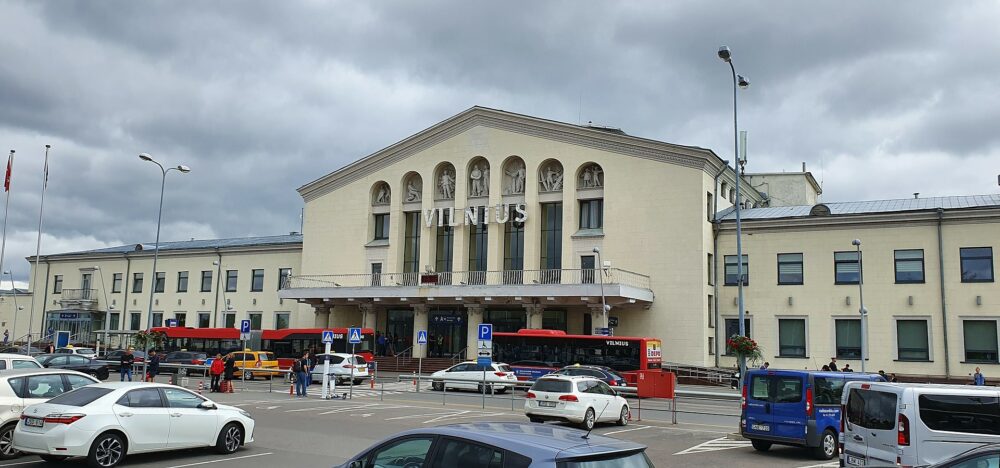 Vilnius International Airport main entrance.