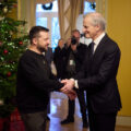 Prezydent Ukrainy Wołodymyr Zełenski i premier Norwegii Jonas Gahr Støre