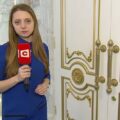 Kateryna Zhilyanina relacjonuje spotkanie z Aleksandrem Łukaszenką, 2019 / ctv.by