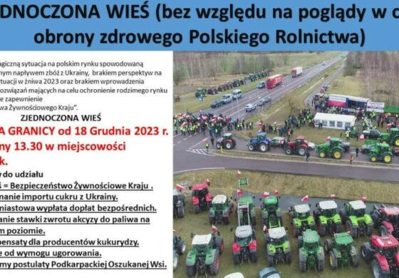 Polscy rolnicy jadą na granicę z Ukrainą