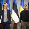 Premier Estonii Kaja Kallas i prezydent Ukrainy Wołodymyr Zełenski Fot. kyivindependent.com