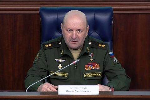 Generał Igor Kiriłłow, dowódca wojsk ochrony radiochemicznej i biologicznej Sił Zbrojnych Federacji Rosyjskiej Fot. mil.ru