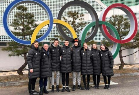 Biathloniści z Centrum Sportu Rejonu Wileńskiego na Zimowych Młodzieżowych Igrzyskach Olimpijskich w Korei Południowej Fot. Centrum Sportu Rejonu Wileńskiego