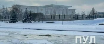 Mińsk. Pałac Prezydencki zimą 2024