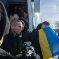 Ukraińscy żołnierze po zwolnieniu z rosyjskiej niewoli