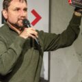 Wołodymyr Wiatrowych na przemówieniu KURS w Iwano-Frankowsku. Zdjęcie: Yuri Bakay