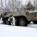 Białoruskie siły operacji specjalnych na granicy z Ukrainą