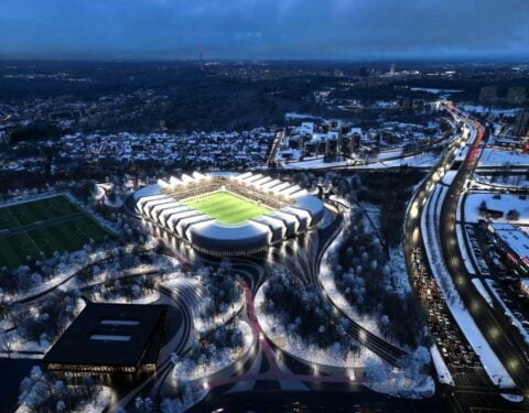 Projekt Stadionu Narodowego w Wilnie (Vilniaus Nacionalinis Stadionas) Fot. vilnius.lt