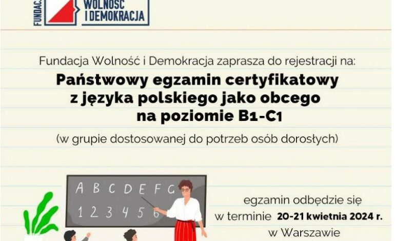 Uwaga! Państwowy egzamin certyfikatowy z języka polskiego jako obcego