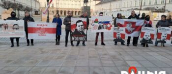 Pikieta Białorusinów w Warszawie