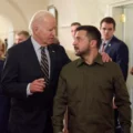 Joe Biden i Wołodymyr Żełenski
