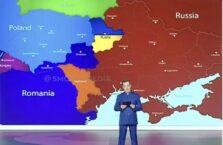 Miedwiediew pokazał mapę „podziału Ukrainy”