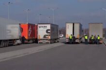 Rolnicy protestują przy granicy z Litwą