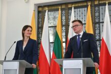 Marszałek Hołownia zaprosił przewodniczącą Sejmu Litwy. Anonsuje ważne wydarzenie