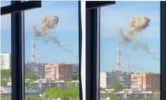 Okupant zaatakował Charków: na oczach ludzi runęła wieża telewizyjna (WIDEO)