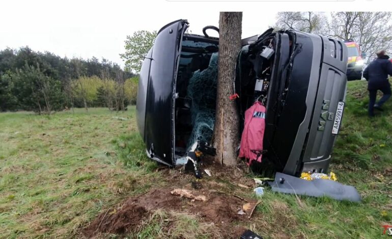 Wypadek białoruskigo autokaru w Polakach