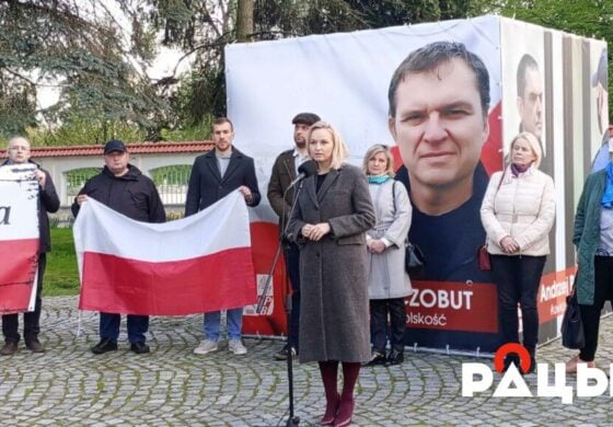 Akcja solidarności z Andrzejem Poczobutem w Białymstoku
