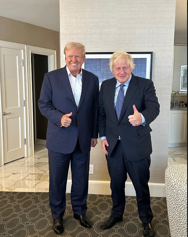 Donald Trump i Boris Johnson Fot: x.com/BorisJohnson