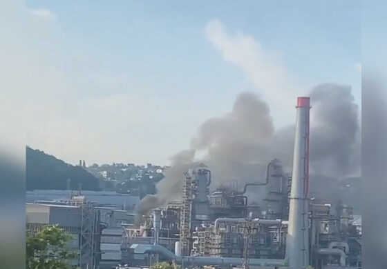 Masowy atak ukraińskich dronów. Rafineria w ogniu!
