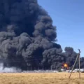 Pożar składu ropy w Proletarsku