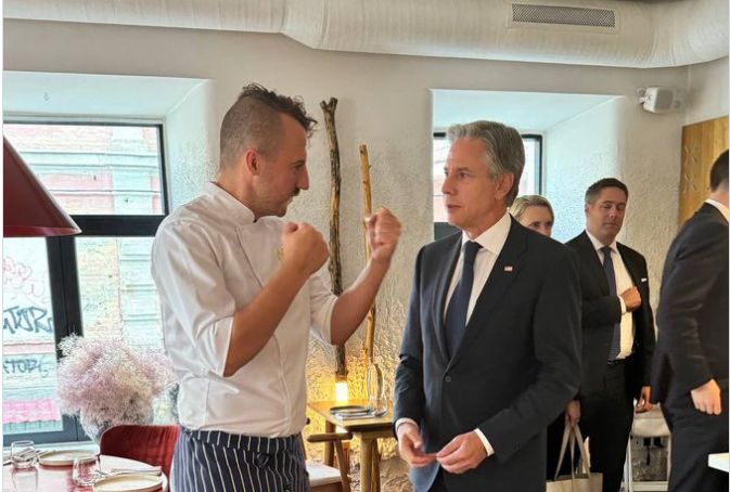 ewhen Kłopotenko i Sekretarz stanu USA Anthony Blinken. Fot: @klopotenko_chef