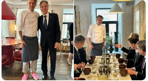 Jewhen Kłopotenko i Sekretarz stanu USA Anthony Blinken. Fot: @klopotenko_chef