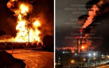 Drony urządziły nocne piekło w rafinerii (WIDEO)