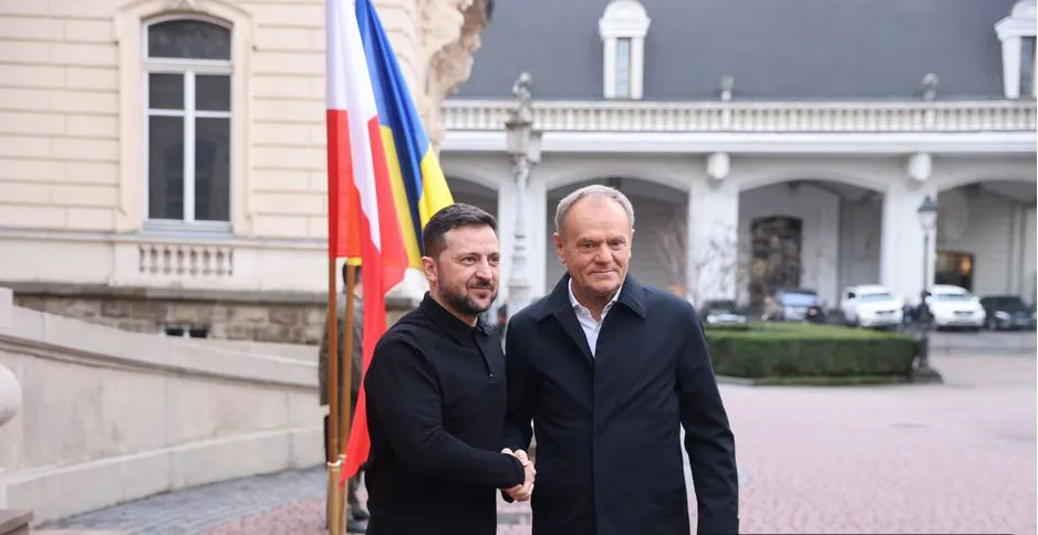Wołodymyr Zełenski i Donald Tusk we Lwowie