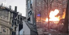 Kijów płonie po ataku rakietowym
