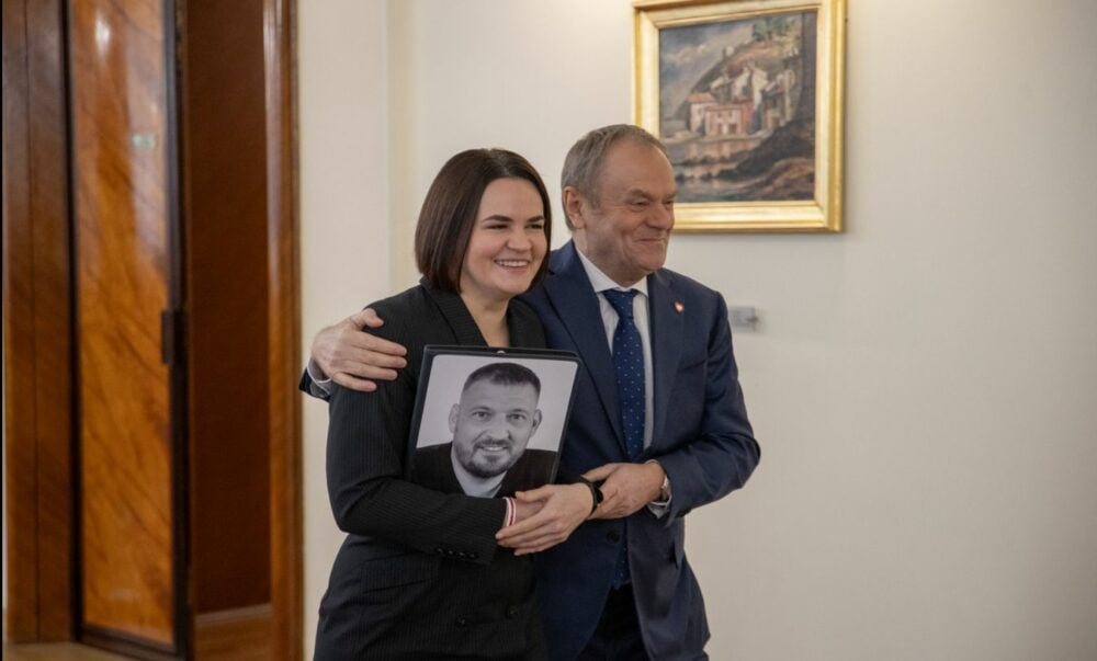 Swietłana Cichanowska i Donald Tusk na spotkaniu w Warszawie/x.com/Tsihanouskaya