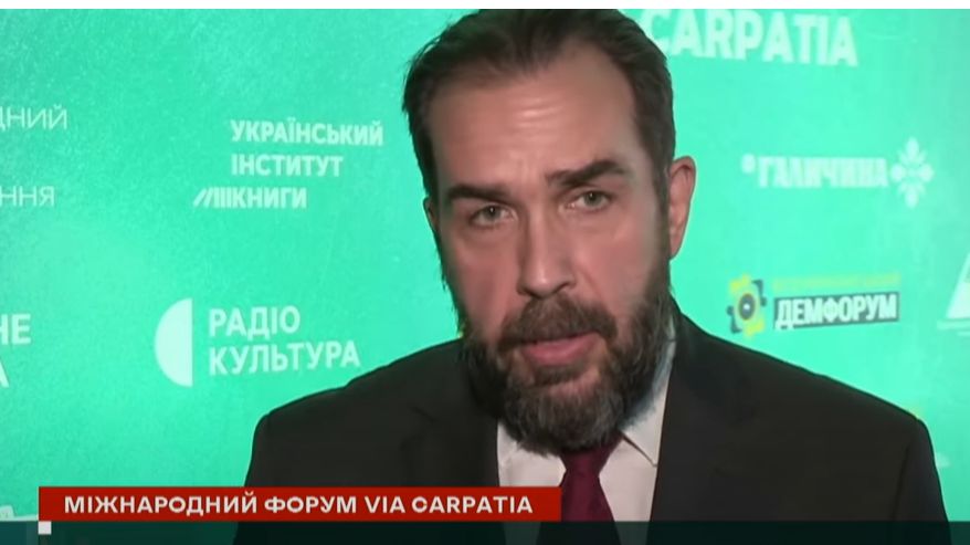 Piotr Łukasiewicz, chargé d'affaires Polski na Ukrainie. Fot: PrtSc/YouTube