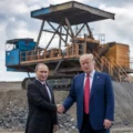 Putin i Trump w kopalni odkrywkowej