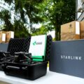 Zestaw Starlink wykorzystywany na Ukrainie