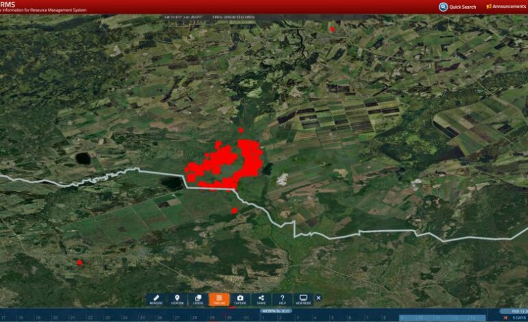 W ciągu trzech dni spłonęła połowa rezerwatu na granicy z Białorusią