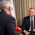 Prezydent Andrzej Duda udziela wywiadu stacji TVN. Fot: Marek Borawski KPRP