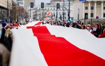 Białorusini w Polsce świętują wolność. Poproszono ich o maskowanie twarzy