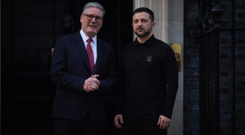 Premier Wielkiej Brytanii Keir Starmer i Wołodymyr Zełenski