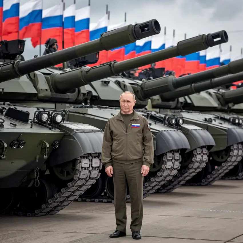 Putin i czołgi
