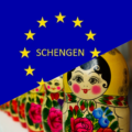 Symbol strefy Schengen i matrioszki
