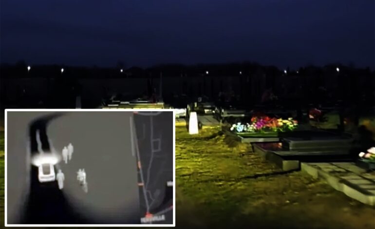 Nocna groza na cmentarzu w Brześciu! Elektrocar zobaczył tych, których nie ma (WIDEO)