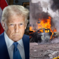 Trump i pożar po rosyjskim ataku rakietowym na Sumy