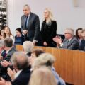 Paweł Łatuszka i Andżelika Mielnikowa w Senacie RP. 22 stycznia 2025 r. Zdjęcie: rada_vision / Telegram