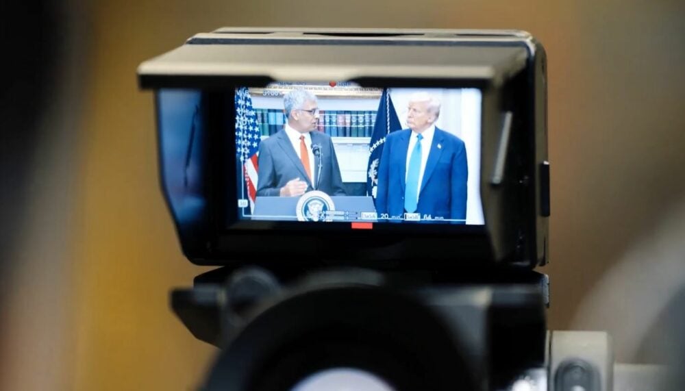 Prezydent Donald Trump: Fot: PrtSc@Potus