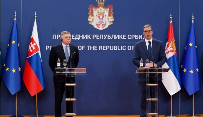 Robert Fico i Aleksander Vučić.